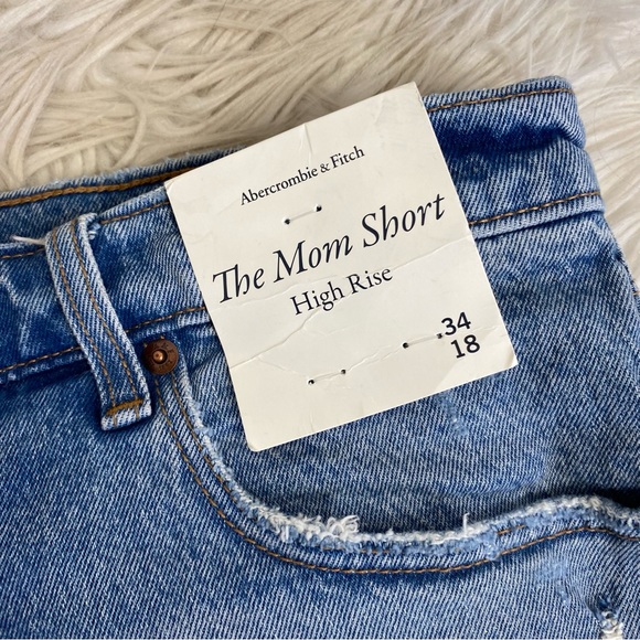 NWT Sold Out Abercrombie & Fitch Mom Short High Rise Cutoff Shorts - Picture 3 of 9